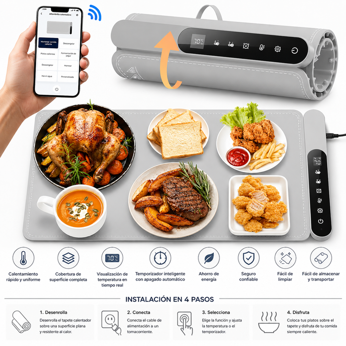 Bandeja calentadora de alimentos eléctrica
