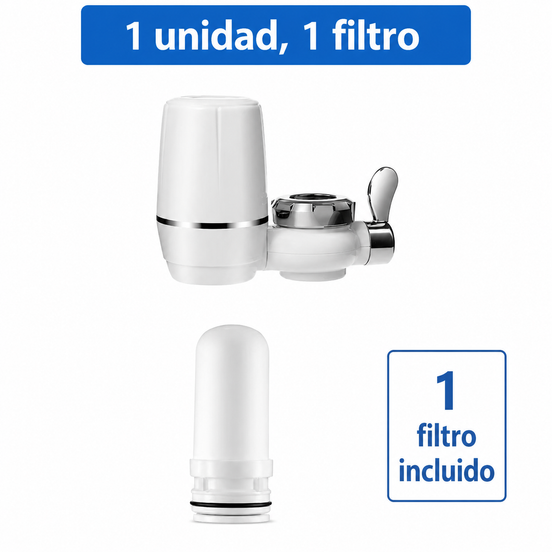 Filtro Purificador de Agua para Grifo + 1 Repuesto