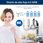 Filtro Purificador de Agua para Grifo + 1 Repuesto