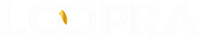 Logo de Loopra color blanco